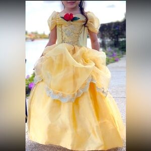 Beautiful Beauty and the Beast Belle long golden yellow gown